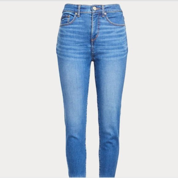 LOFT | Petite Curvy Tie Dye Skinny Crop Jeans - Picture 3 of 9